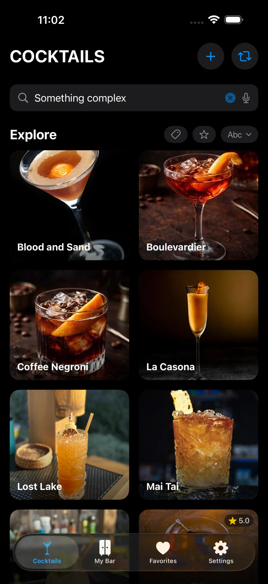 Search cocktails